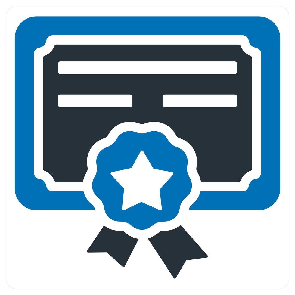 Certificate icon concept vector