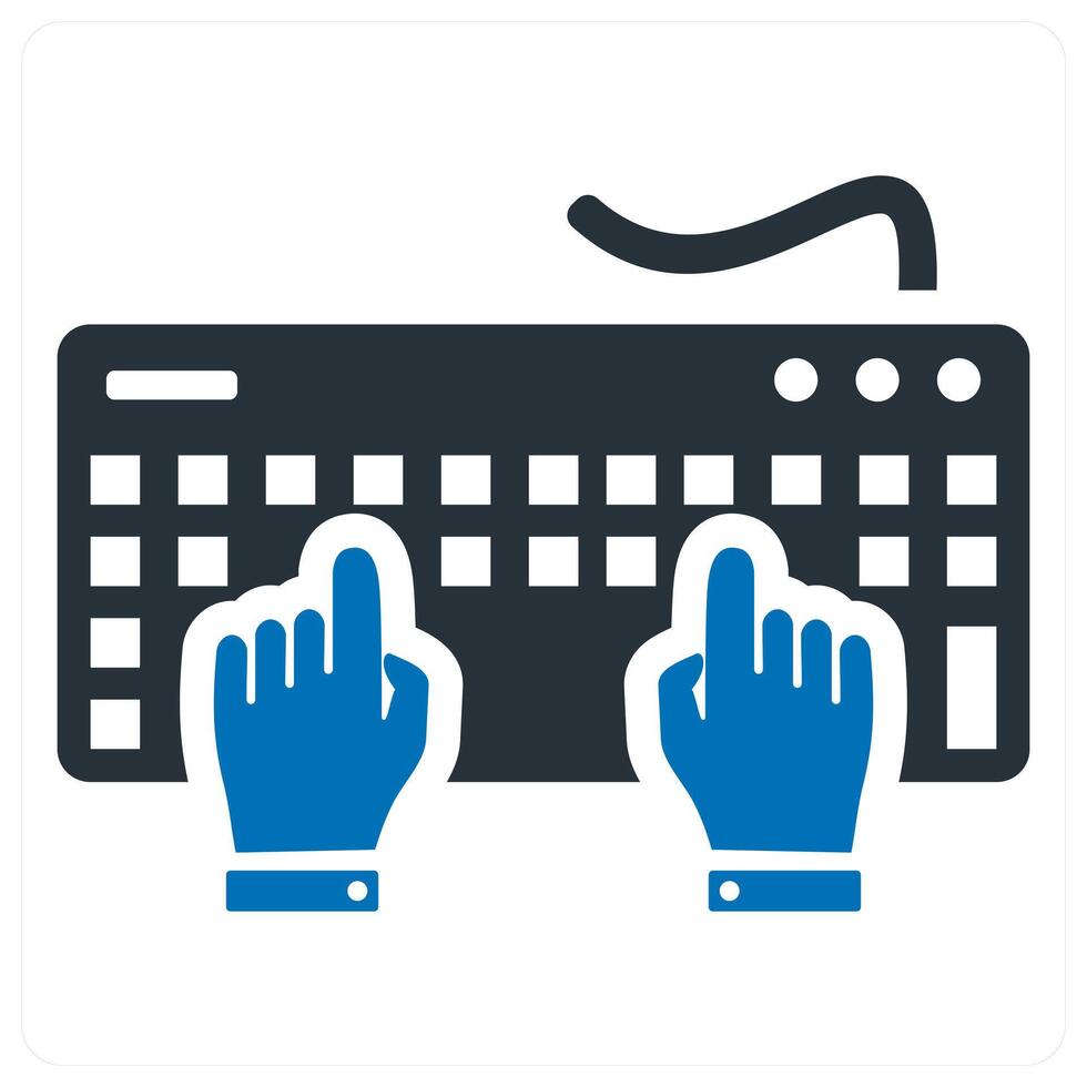 Typing icon concept vector