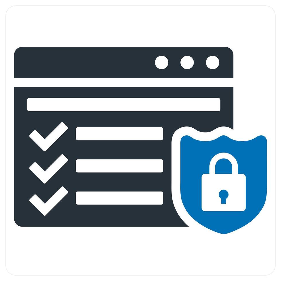 Webpage Security icon concept vector