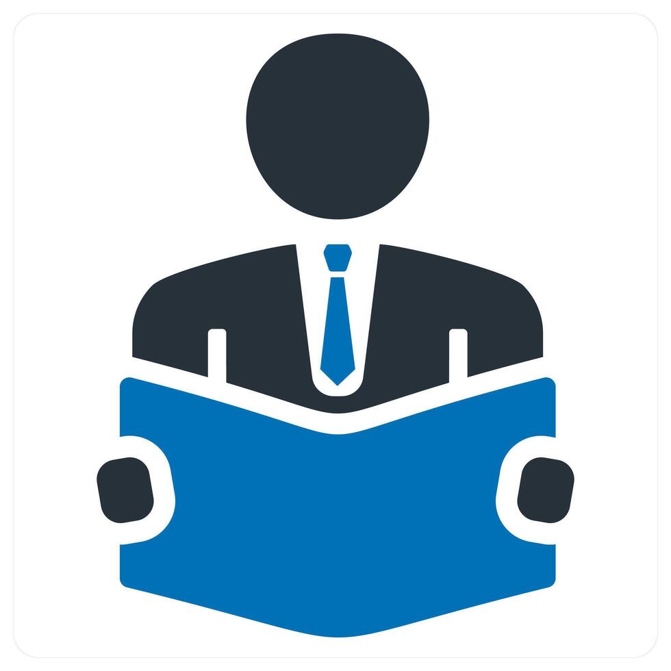 Book reading icon concept vector