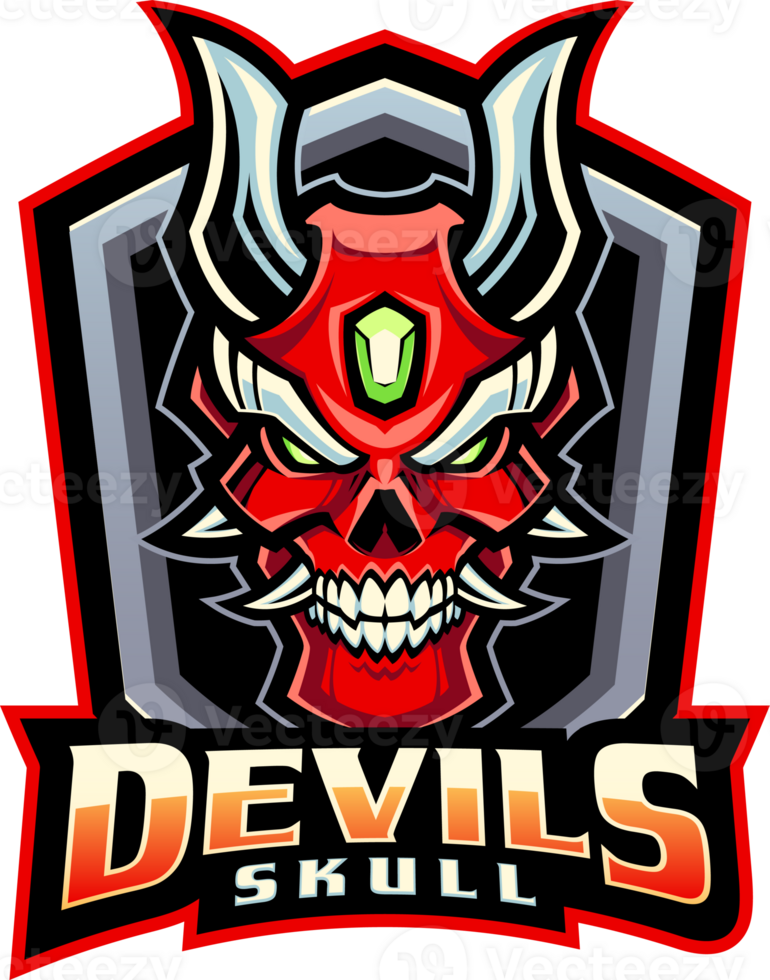 Devil skull esport mascot png