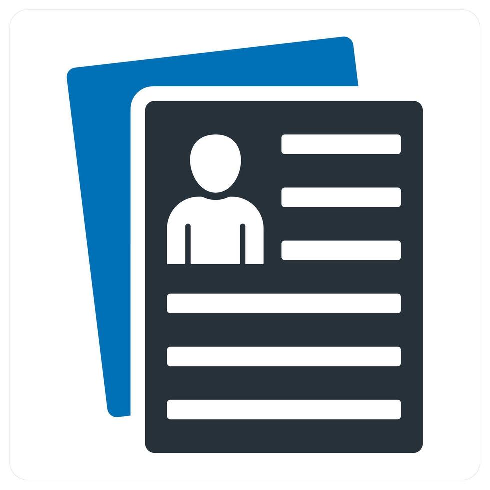 User Details icon concept in blue and black vector