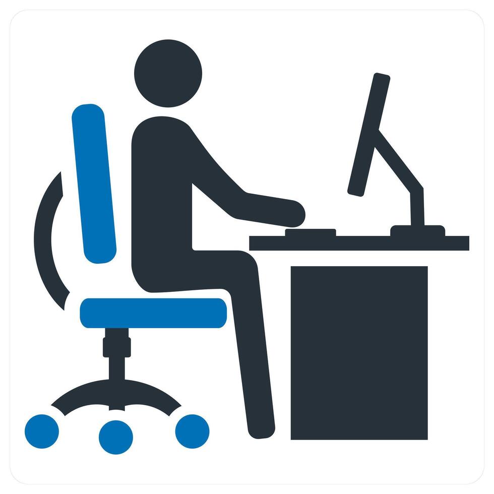 Office work icon concept vector
