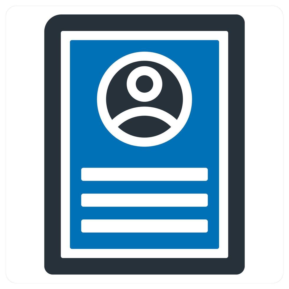 User Details icon concept in blue vector