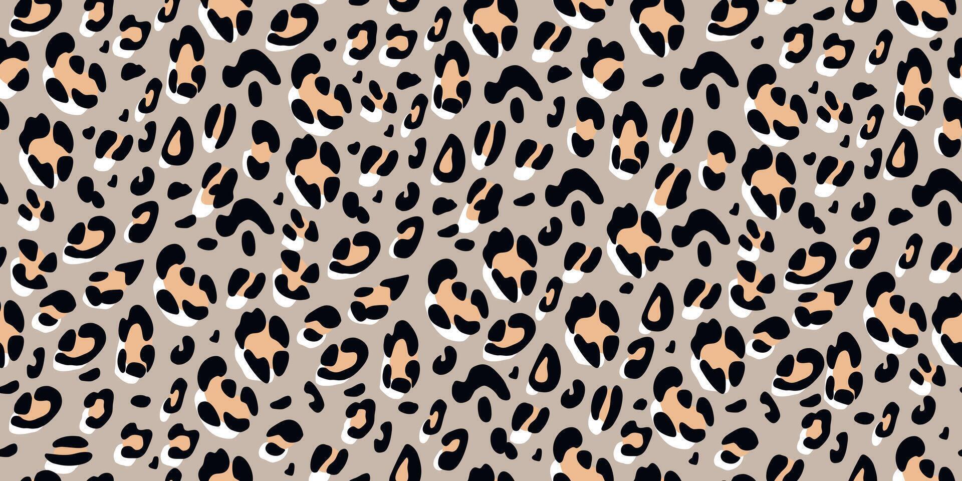 Leopard pink and gray seamless pattern. Animalistic print for fabric, paper. background. vector