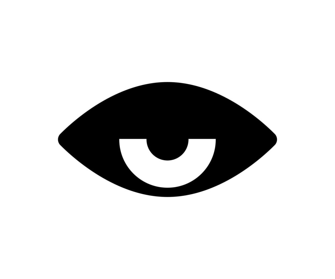 Eyes icon. Filled outline. vector