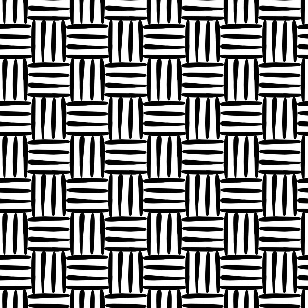 Rattan seamless pattern. Texture of the weave. Hand draw vector