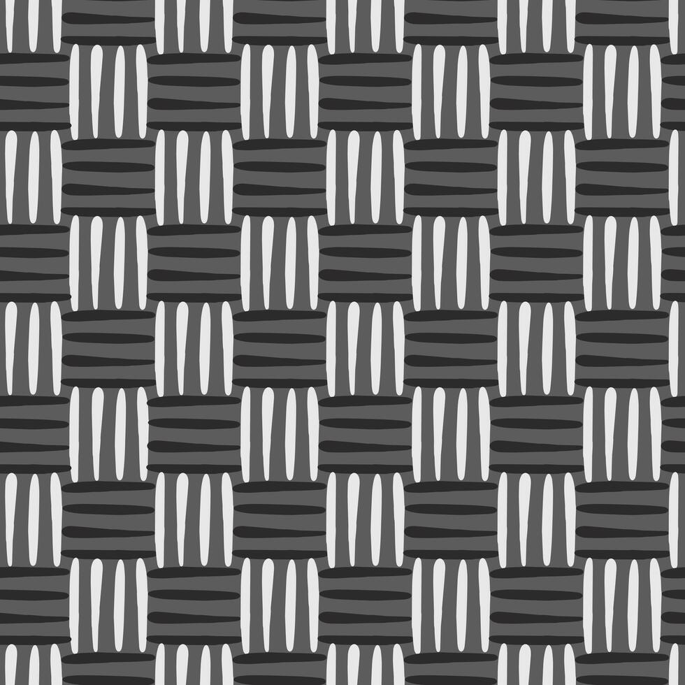 Rattan seamless pattern. Hand draw Texture of the weave. illustration. vector