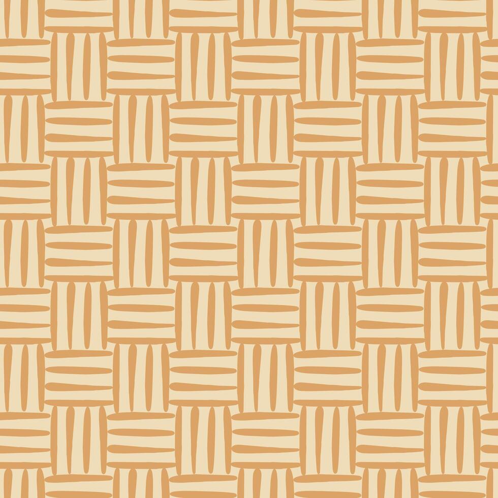 Rattan seamless pattern. Texture of the weave.beige illustration. vector