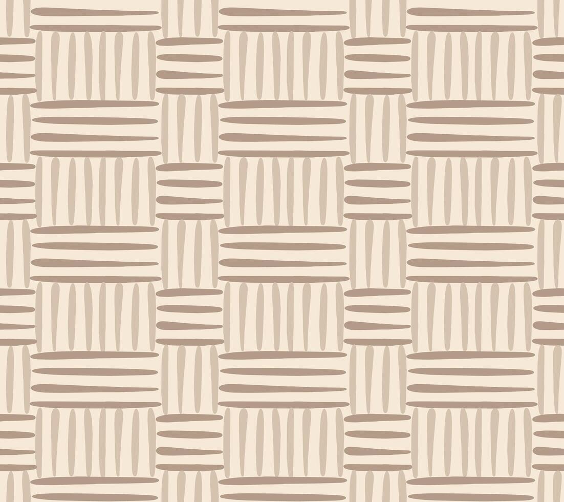 Rattan seamless pattern. Texture of the weave.beige hand draw illustration. vector