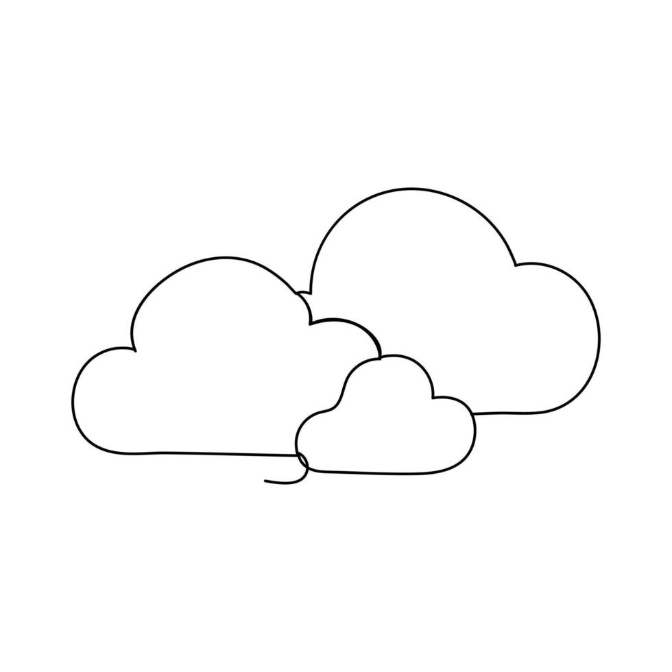 Minimalist Skies The Art of a Single Stroke vector