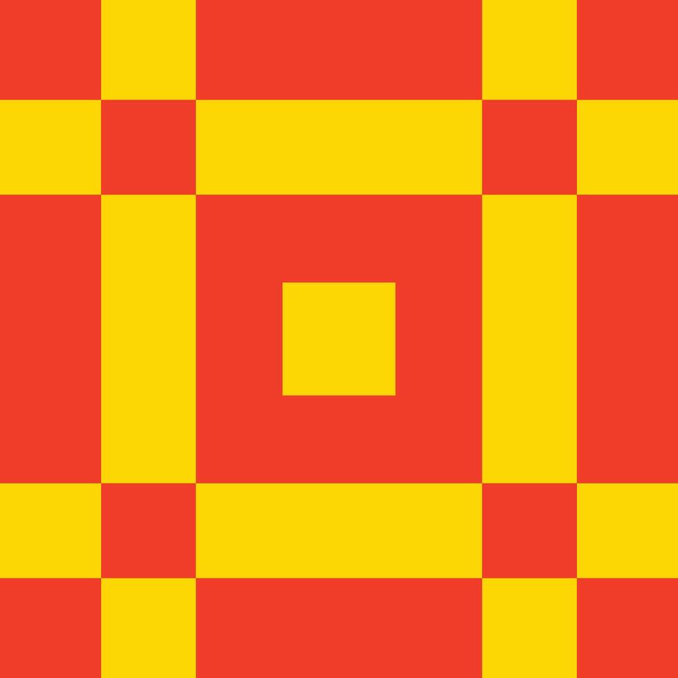 A red and yellow square pattern vector