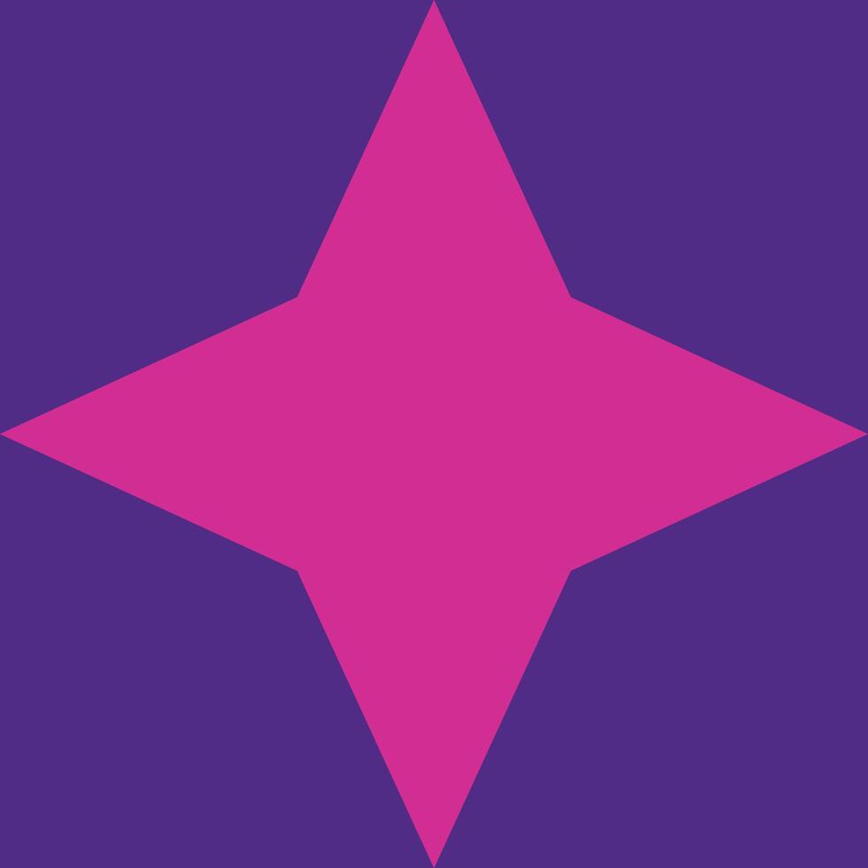 A purple star with a pink outline vector
