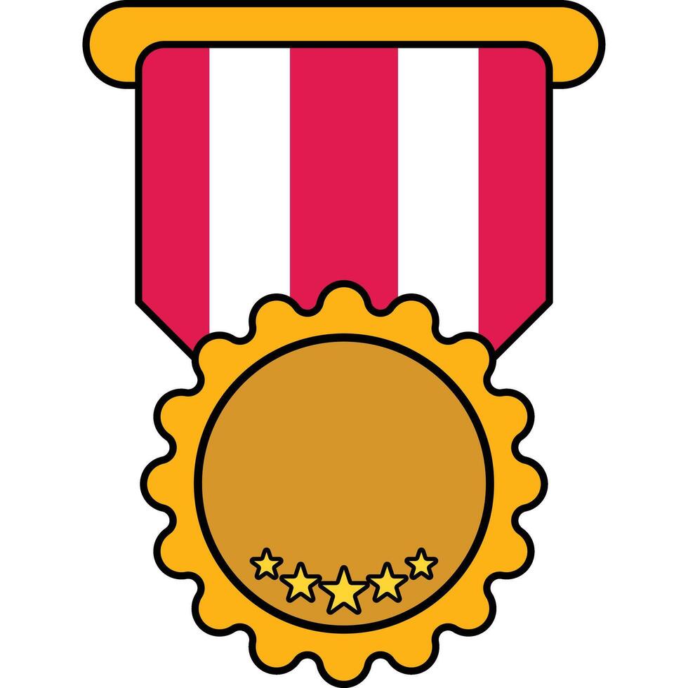 A medal with stars on it vector