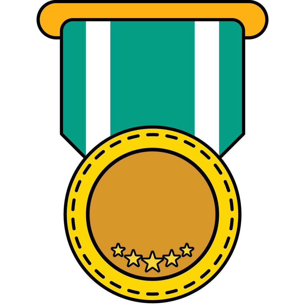 A medal with stars on it vector