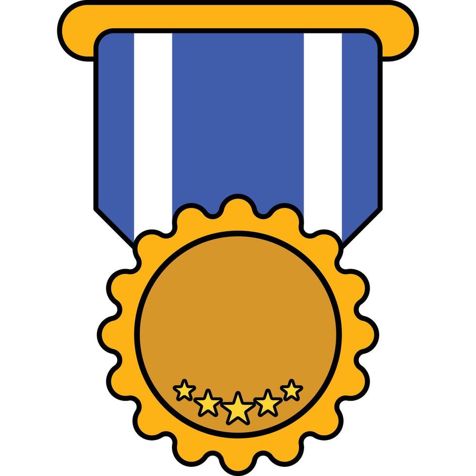 A medal with stars on it vector