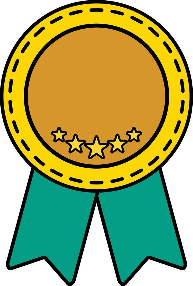A medal with stars on it vector