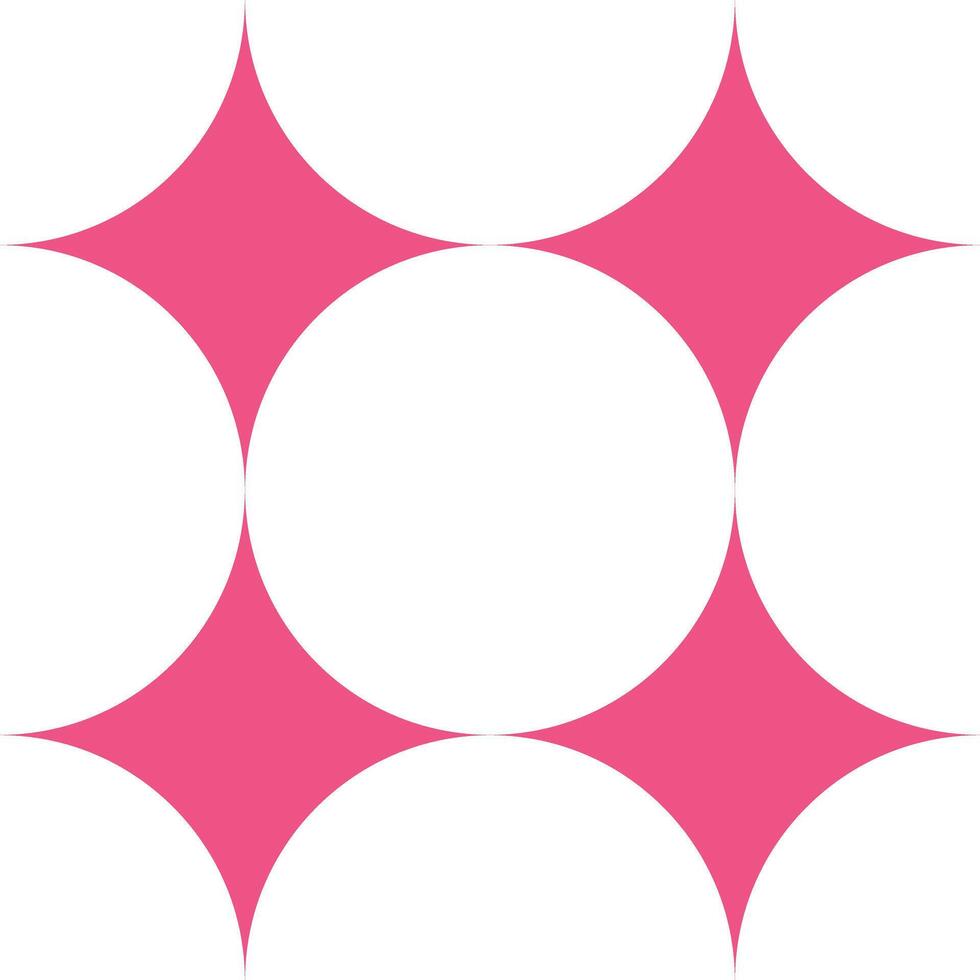 A pink and white pattern with circles vector