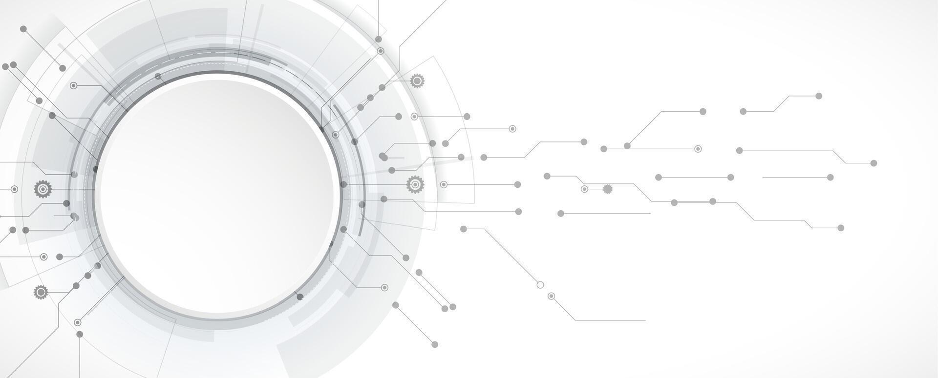 Technology innovation background, idea of global business solution vector
