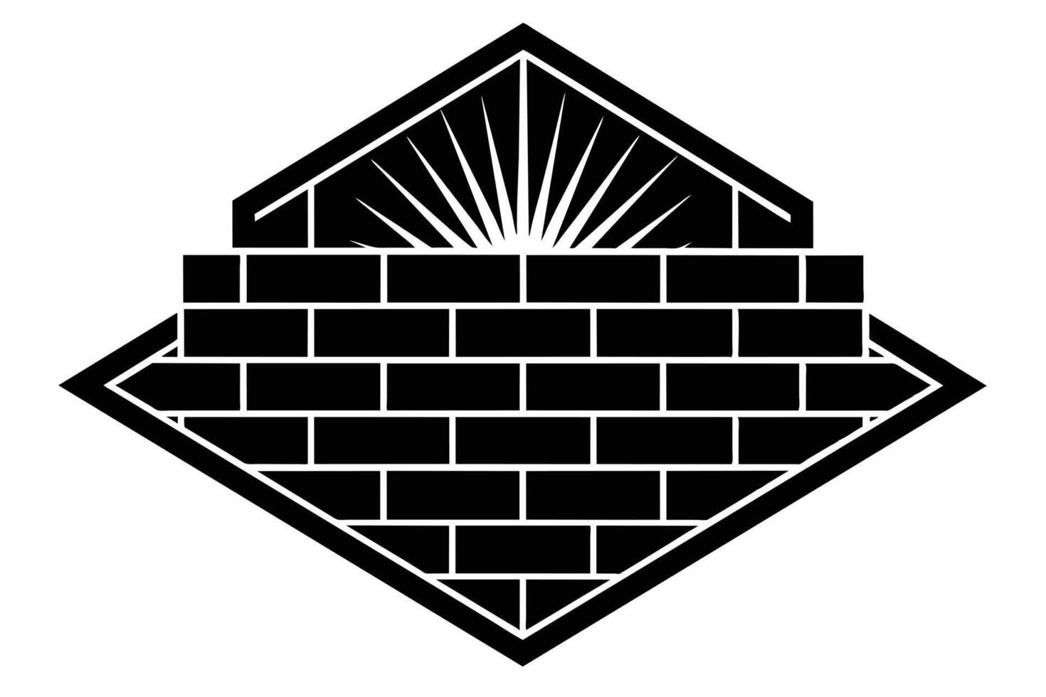 A Brick Wall Design Illustration vector
