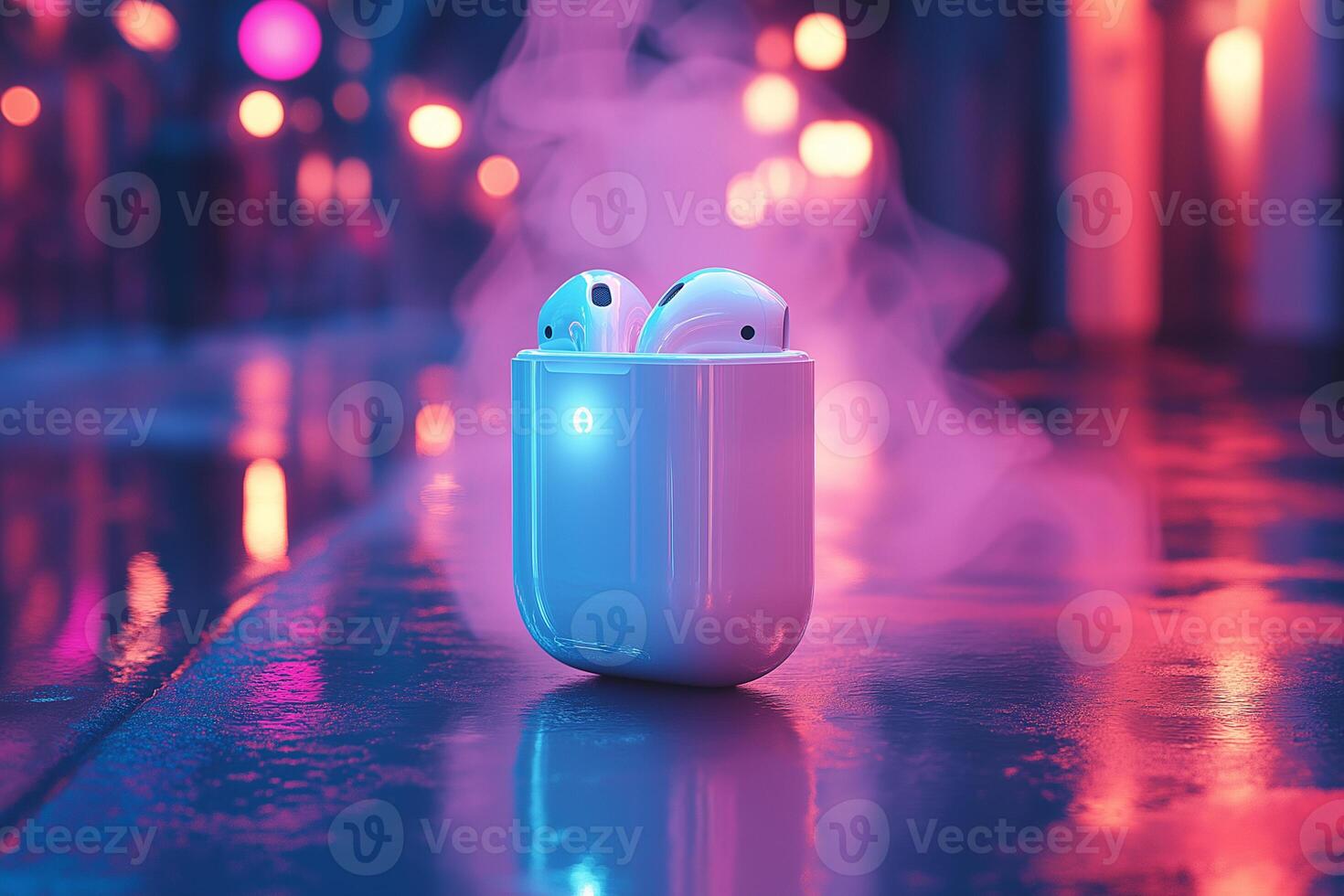 EarPods and Box in a Sunset photo