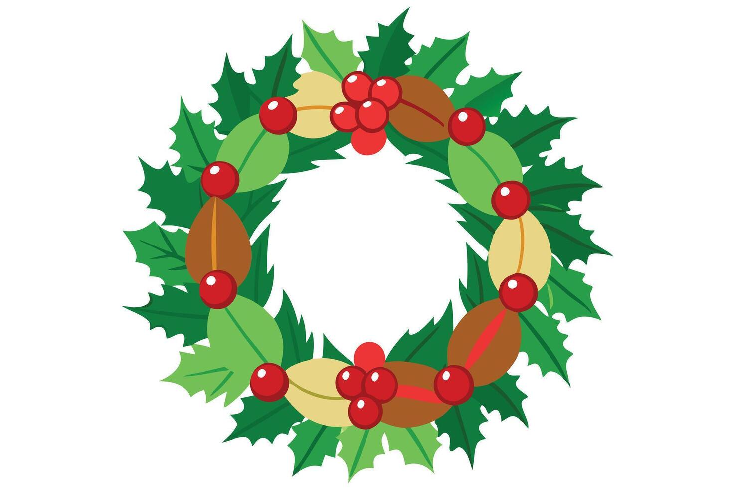 Festive Wreath Design for Holiday Decor vector