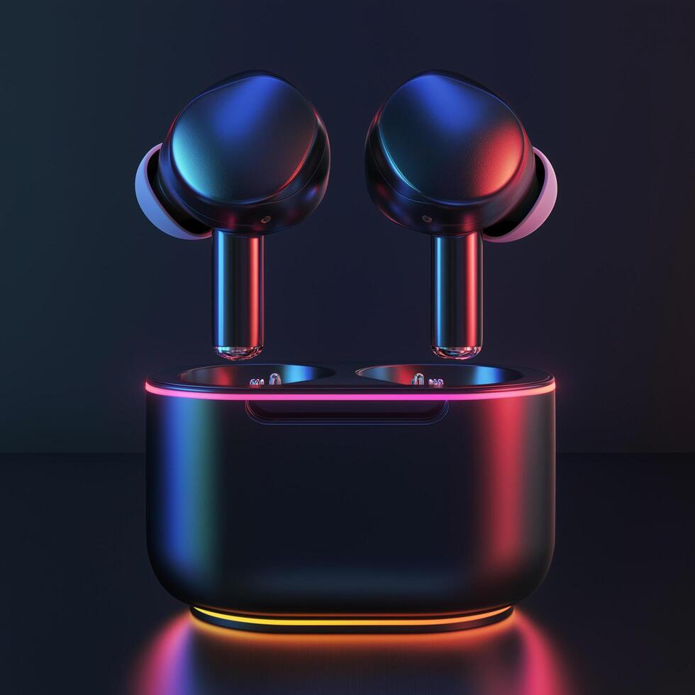 Wireless Earbuds with RGB Accents photo