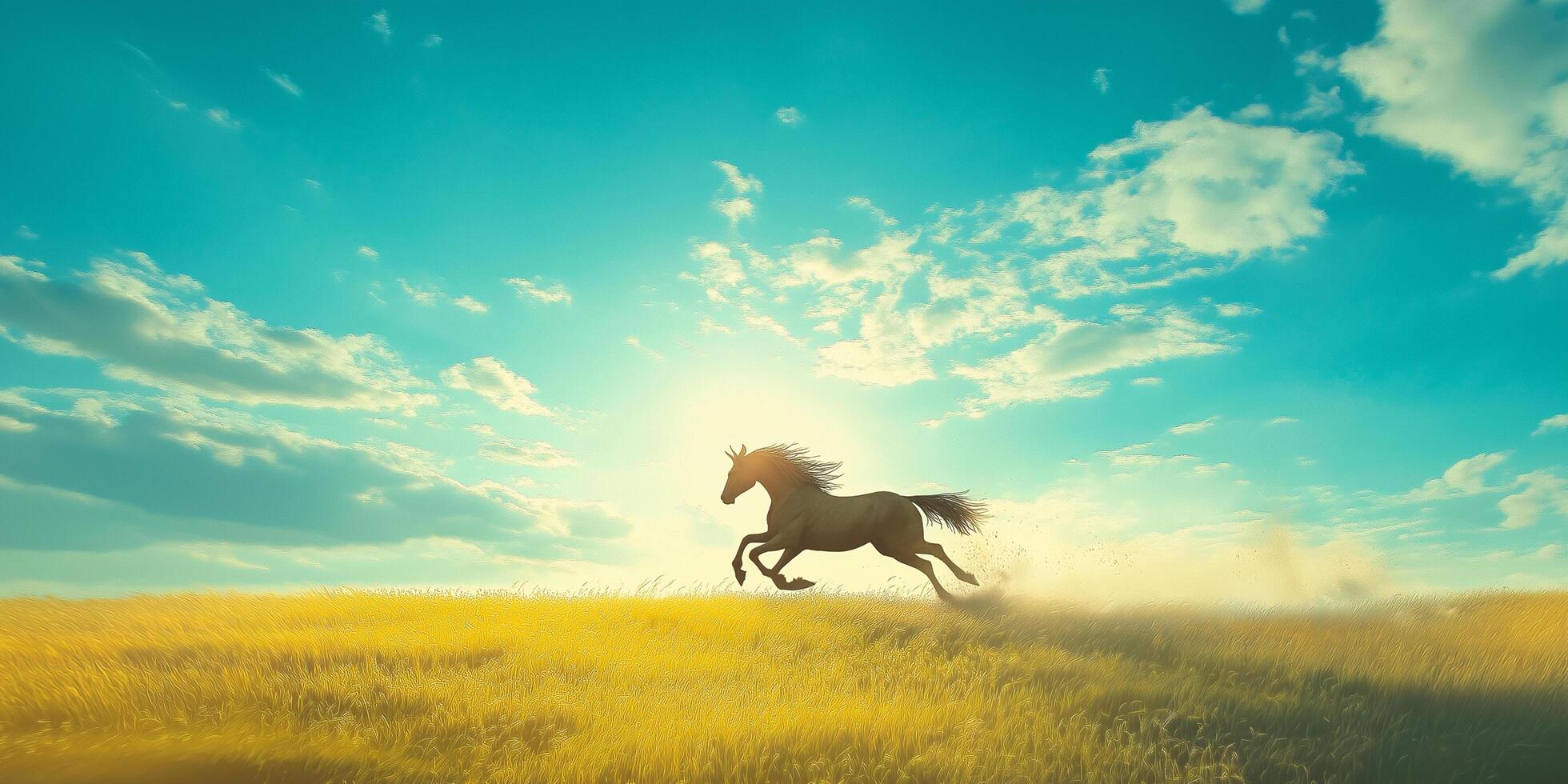 Centaur Racing Across the Meadow photo