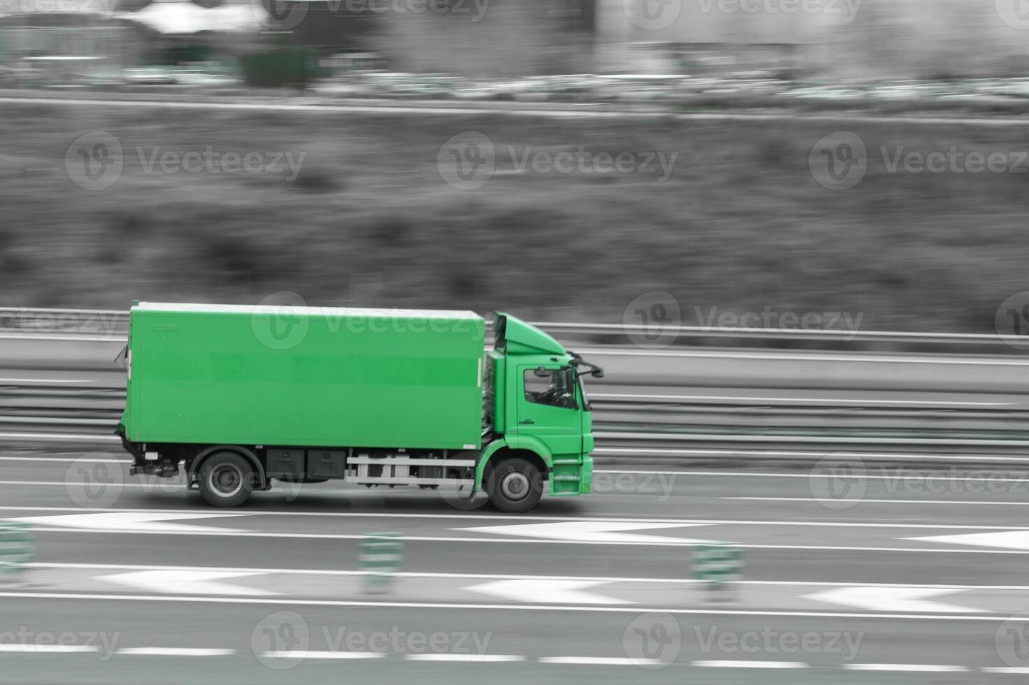 car, truck, green, vehicle, road, highway, panning, technology, automot photo