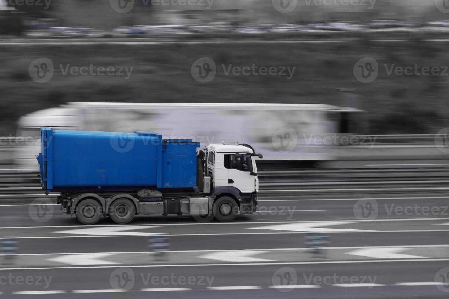 spain, car, truck, vehicle, road, highway, panning, technology, automot photo