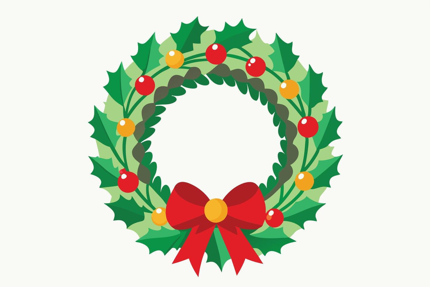 A Festive Wreath Design for Holiday Decor vector