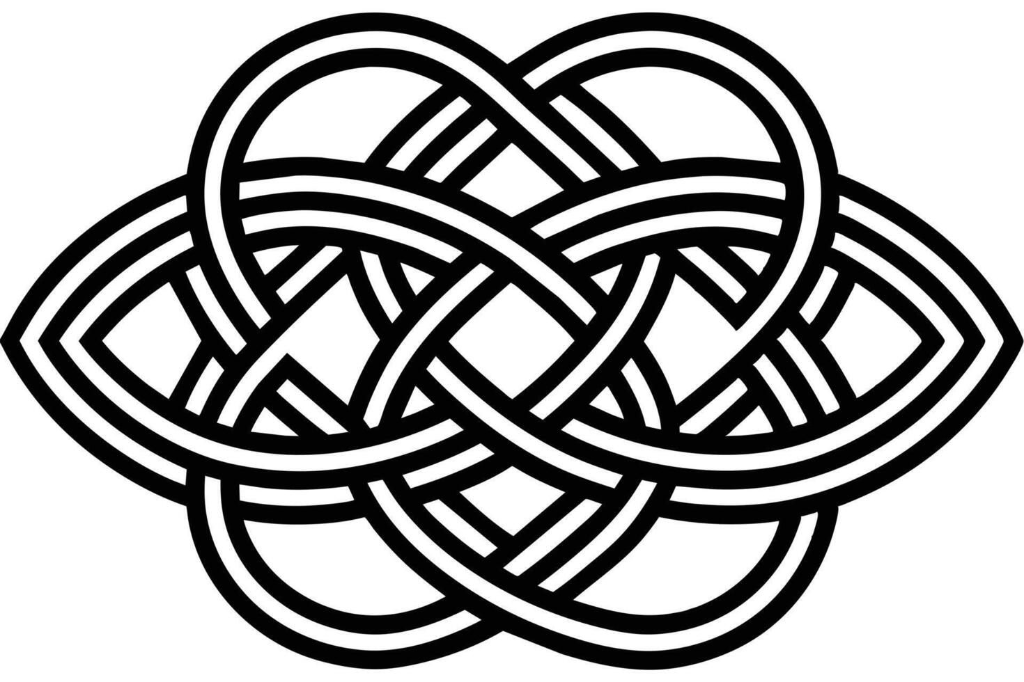 Celtic Knotwork Design for Tattoo or Symbol vector