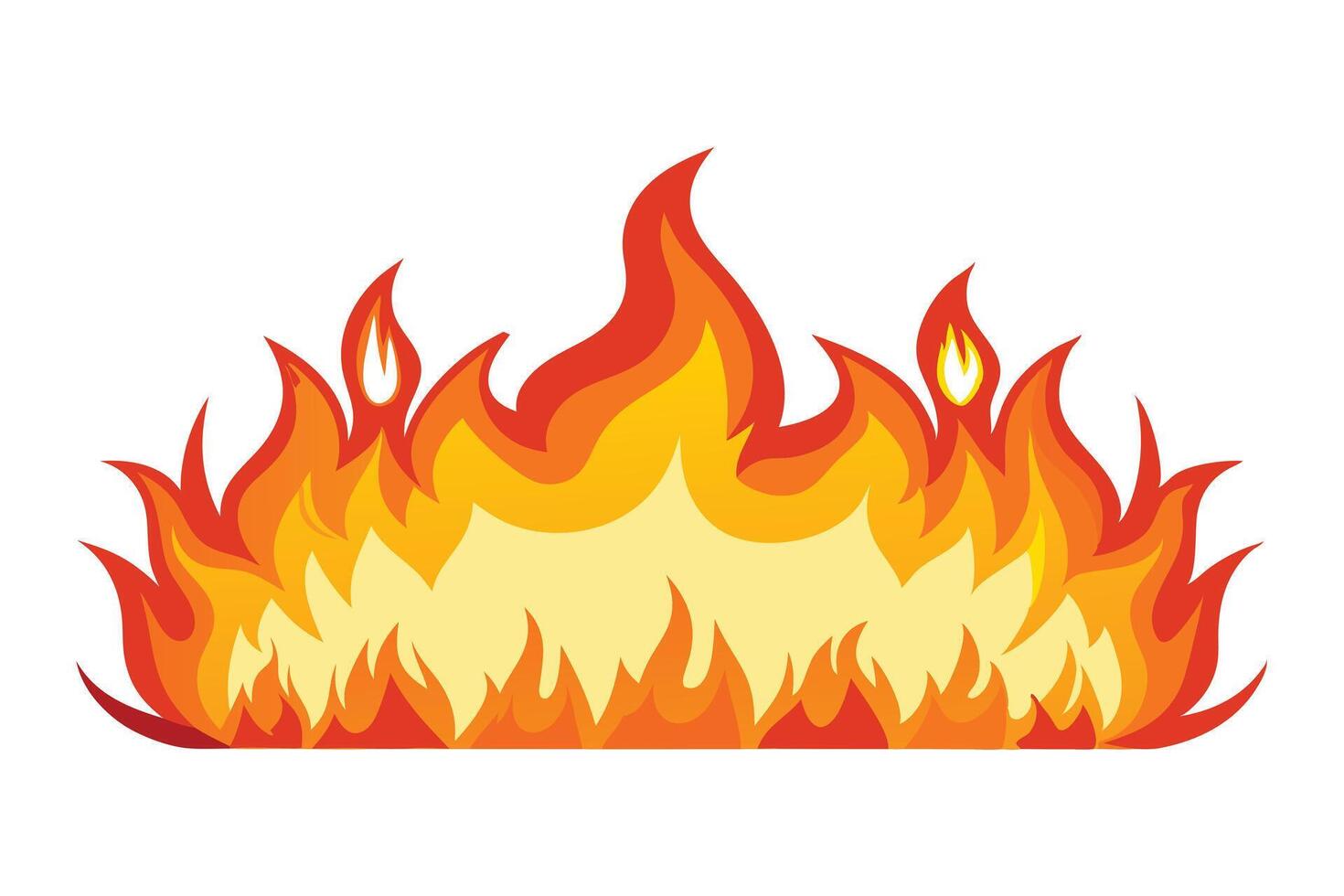 Vibrant flames illustration perfect for graphic design. vector