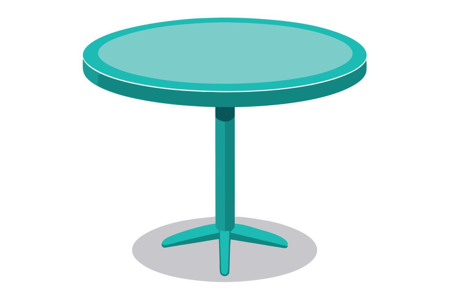 A Round Table with Stools, Perfect for Cafe or Restaurant vector