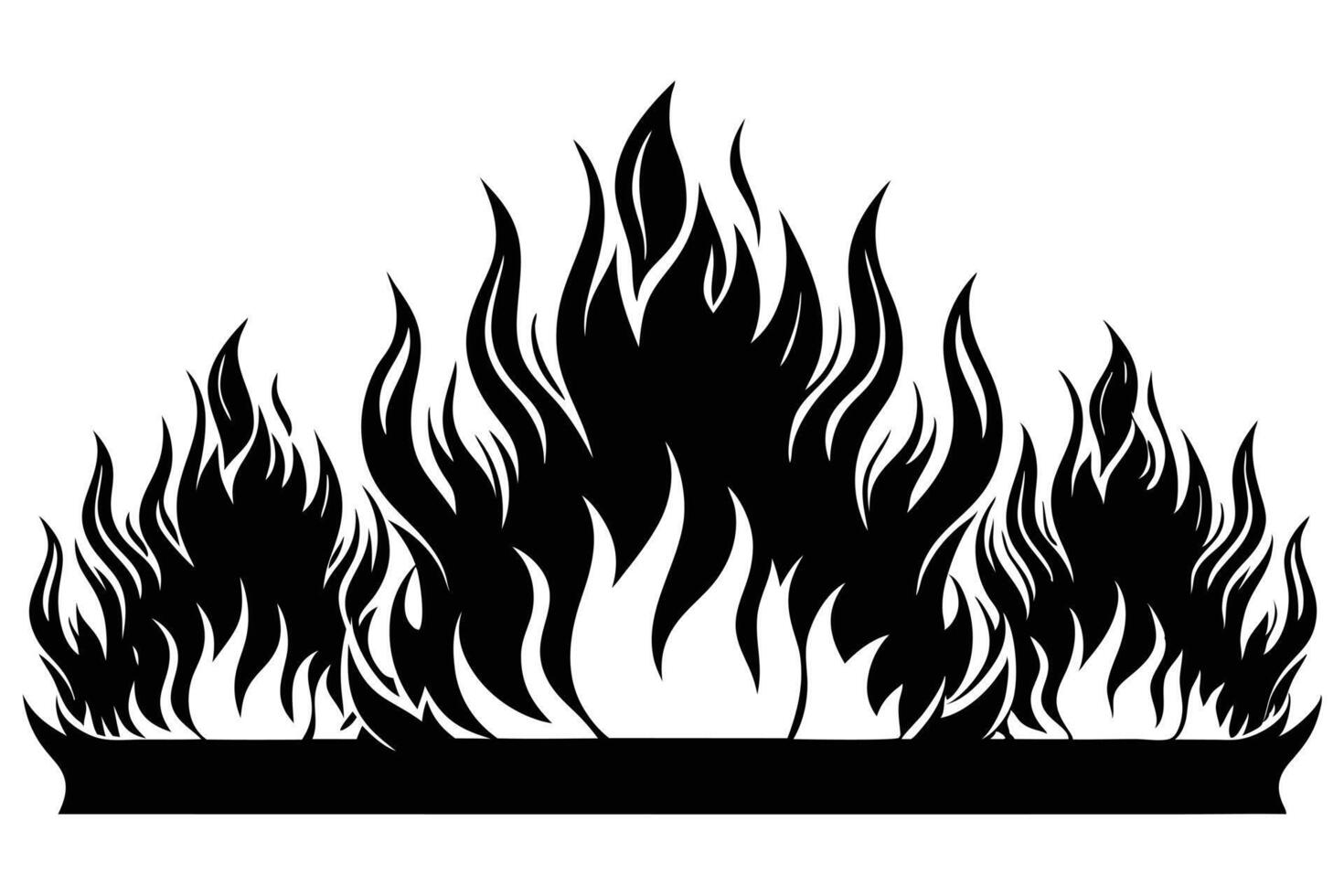 A Bold black and white fire graphic design vector