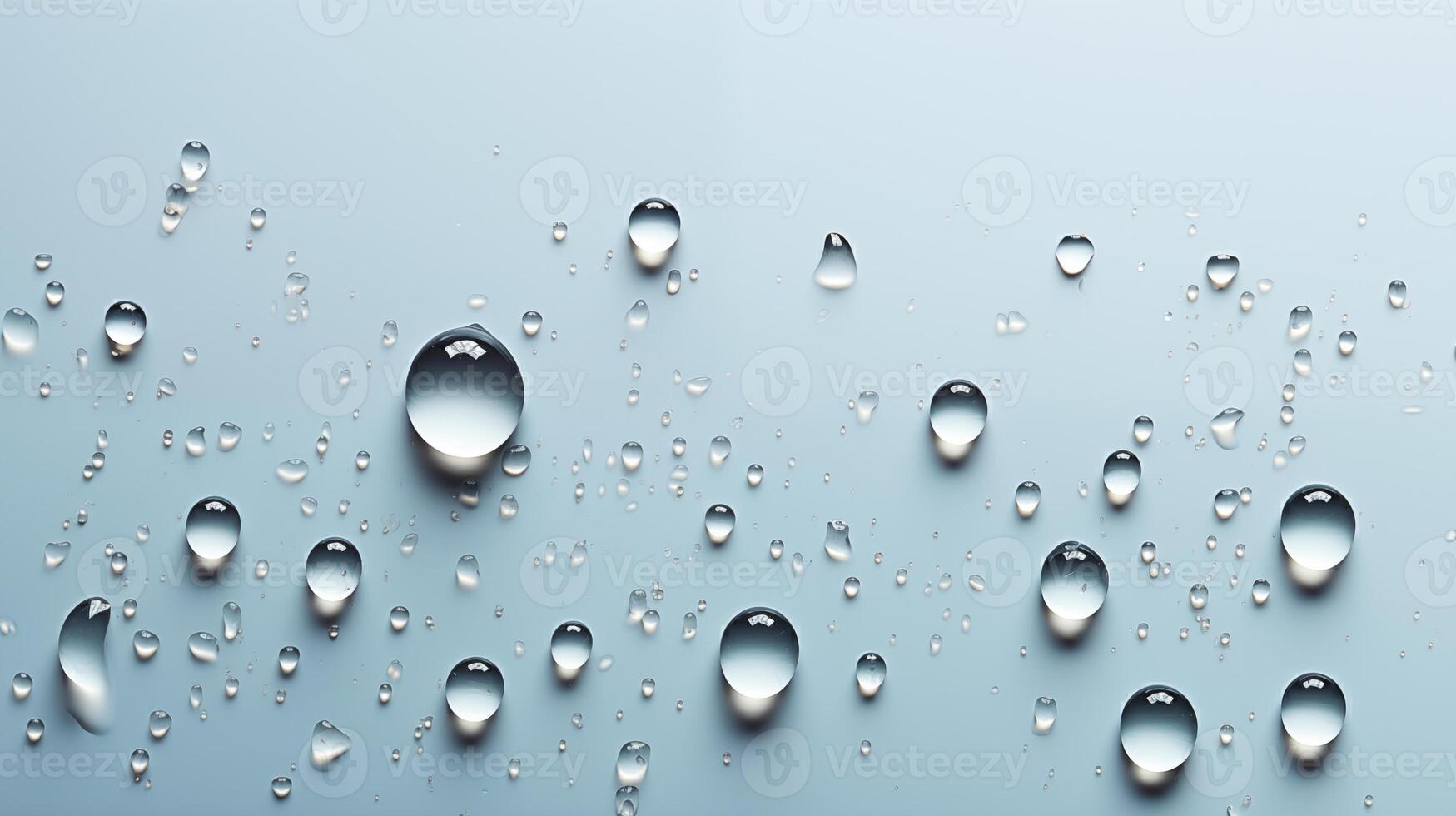Water drops on a blue background photo