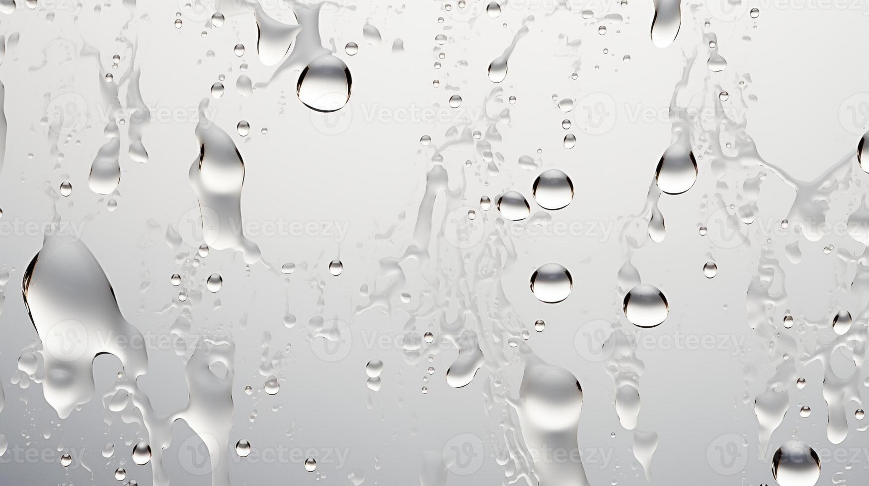 Water drops on the window glass photo