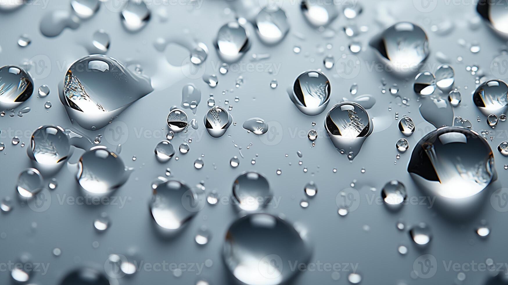 Water drops on a surface photo