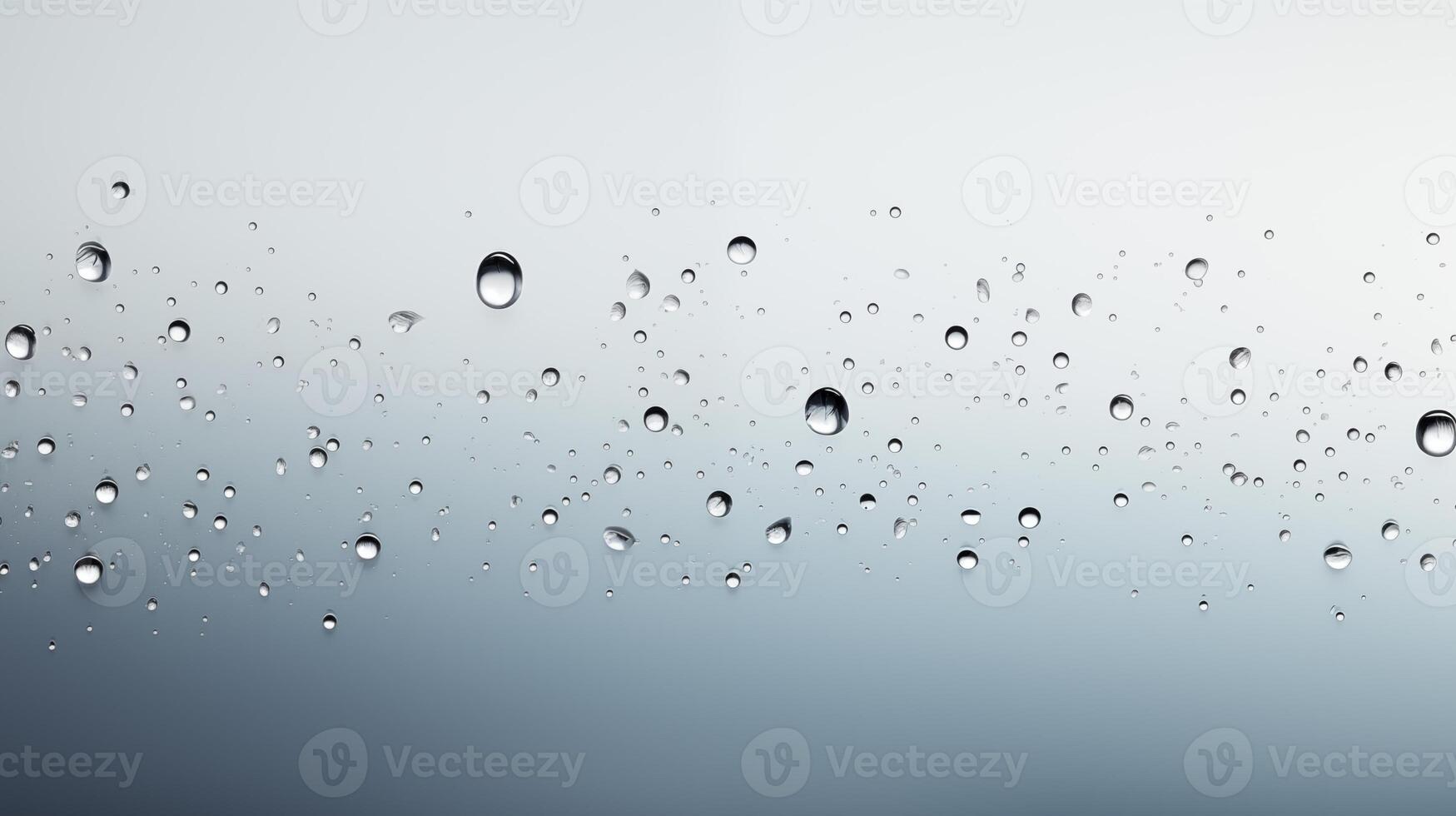 Raindrops on a glass surface, abstract background photo