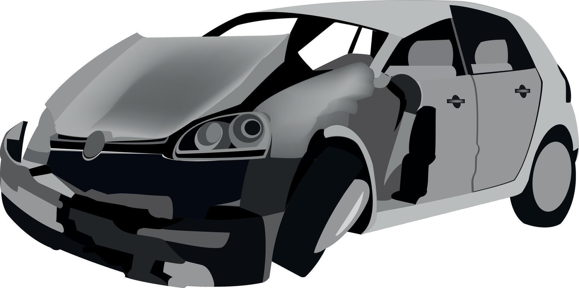 Car accident clipart vector
