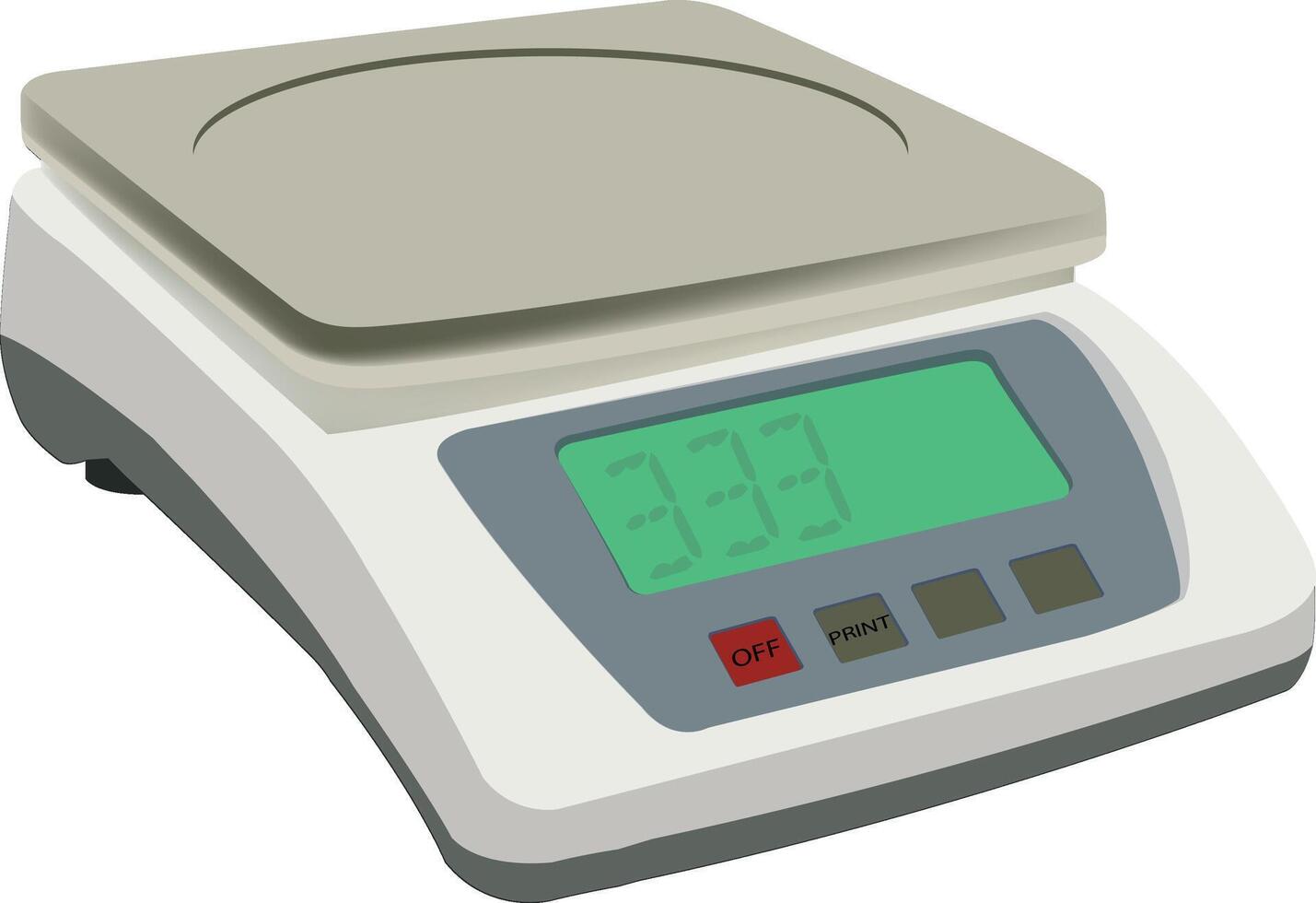 A digital scale on a white background vector