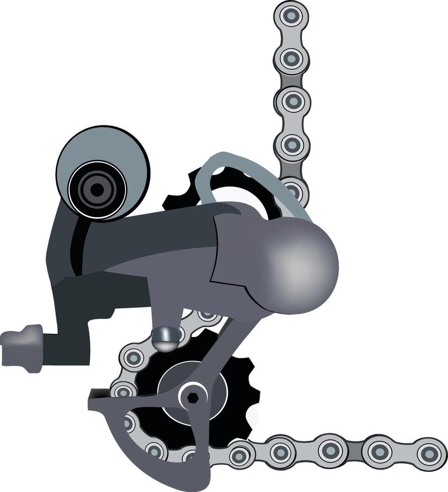 A bicycle chain and chain drive vector
