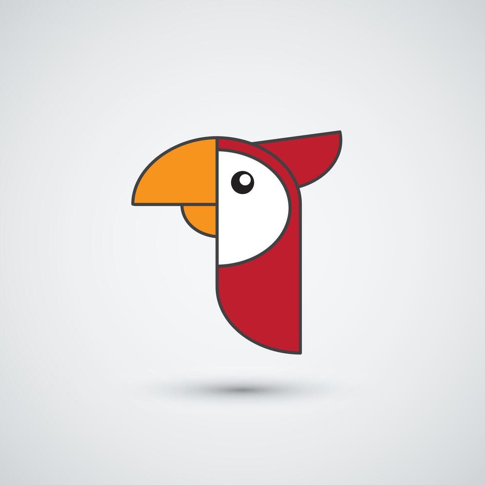 Abstract parrot bird logo design template vector