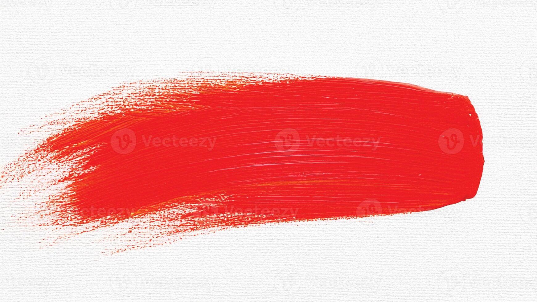 Bold red stroke with intense saturation and soft blended finish. photo