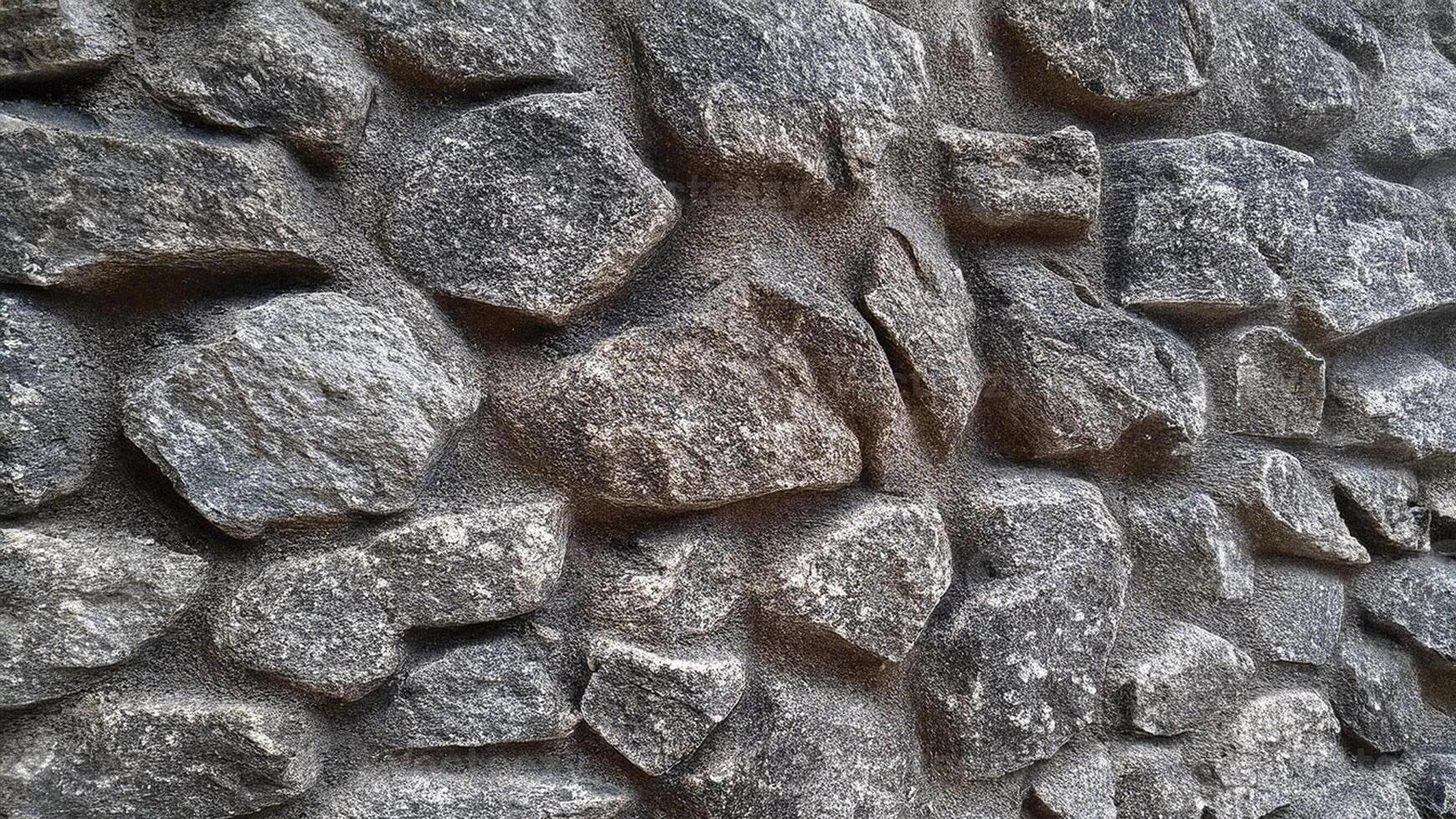Large uneven stone blocks arranged in a natural, organic pattern for medieval, architectural, or rustic background designs. photo
