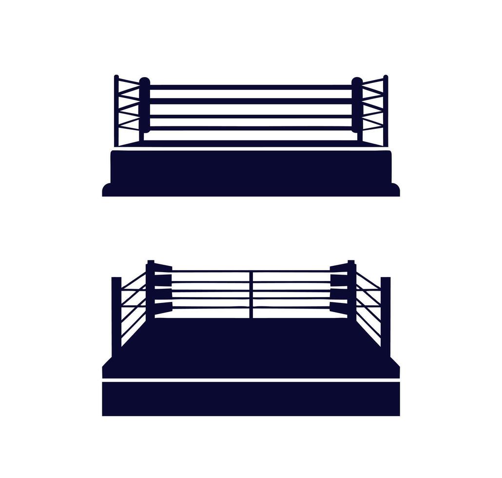 Boxing Field Clip Art Collection, Boxing Field Sport Isolated Equipment, Boxer Drawing Abstract Boxing Field Outline Icon Symbol Outline, gloves Clip Art Silhouette Set vector