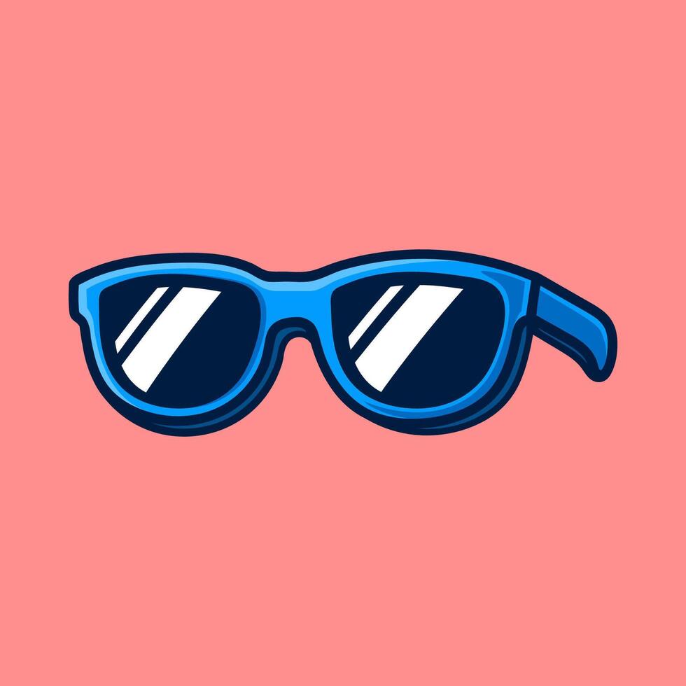 simple sun glasses cartoon colored isolated drawing line style sketch classic vintage design illustration vector