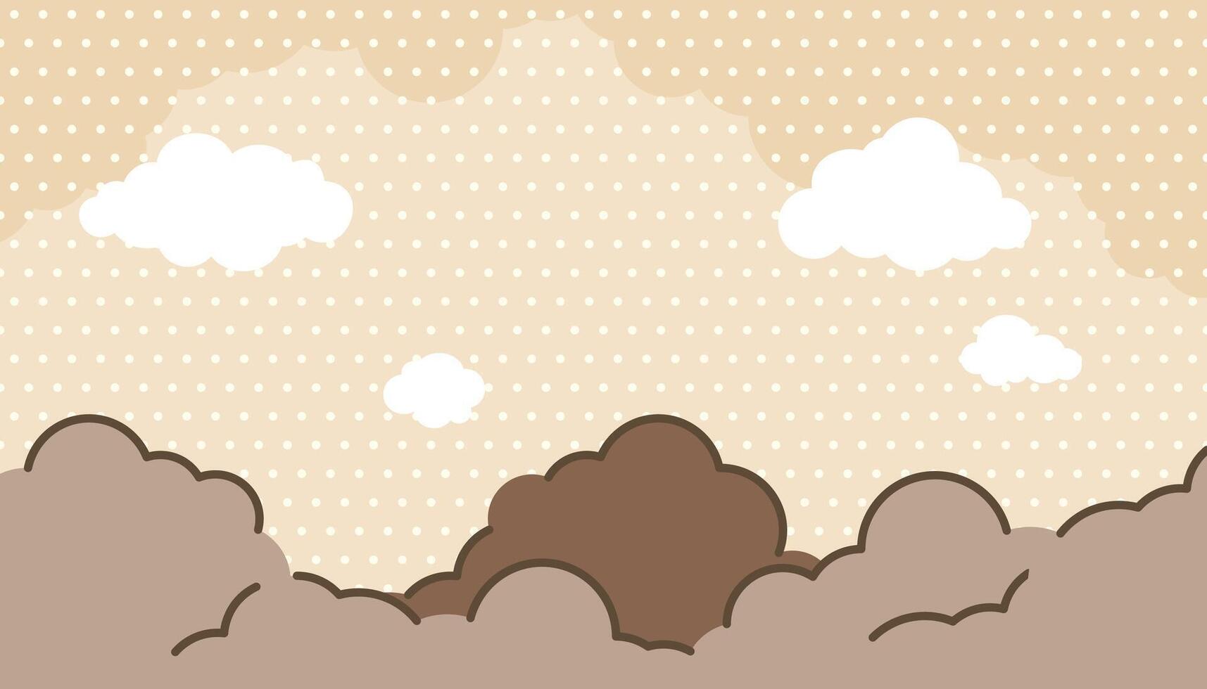 cute cartoon pastel clouds background vector