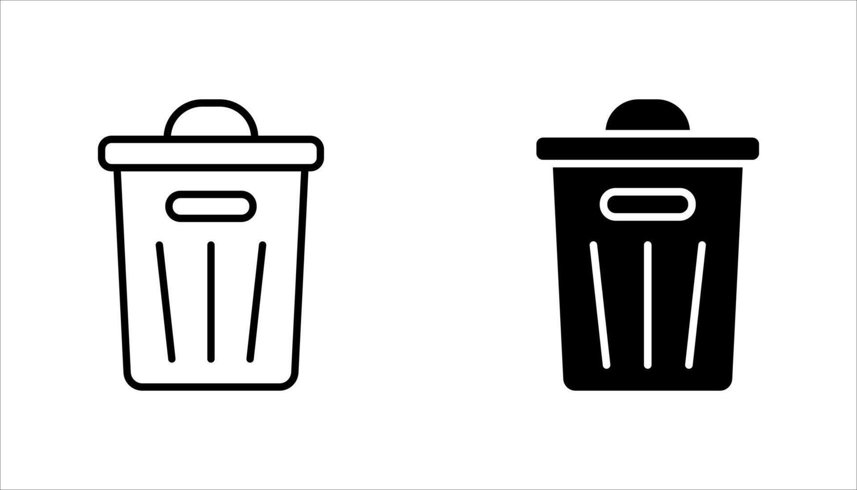 Trash can line icon vector