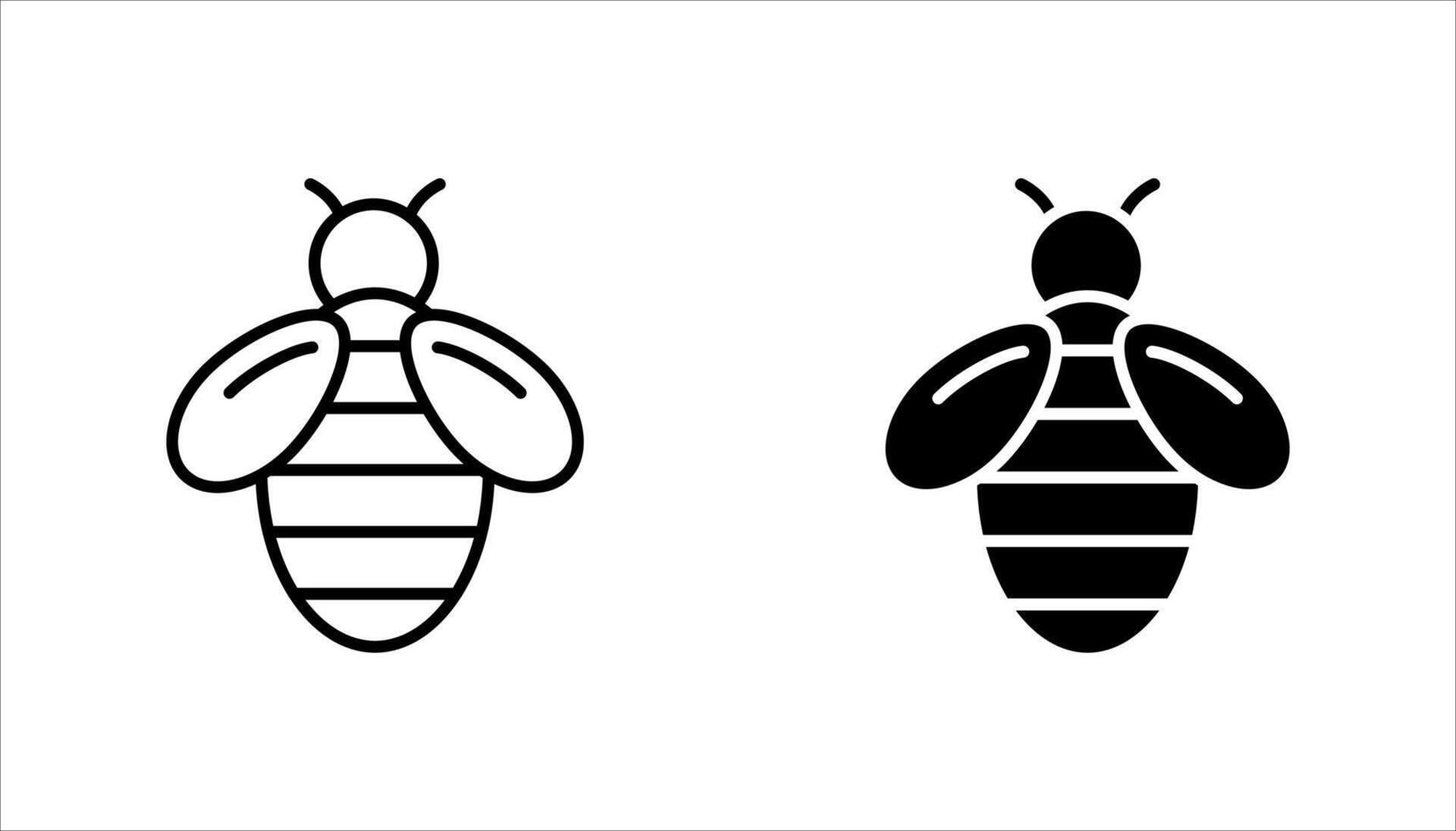 Bee icon set vector